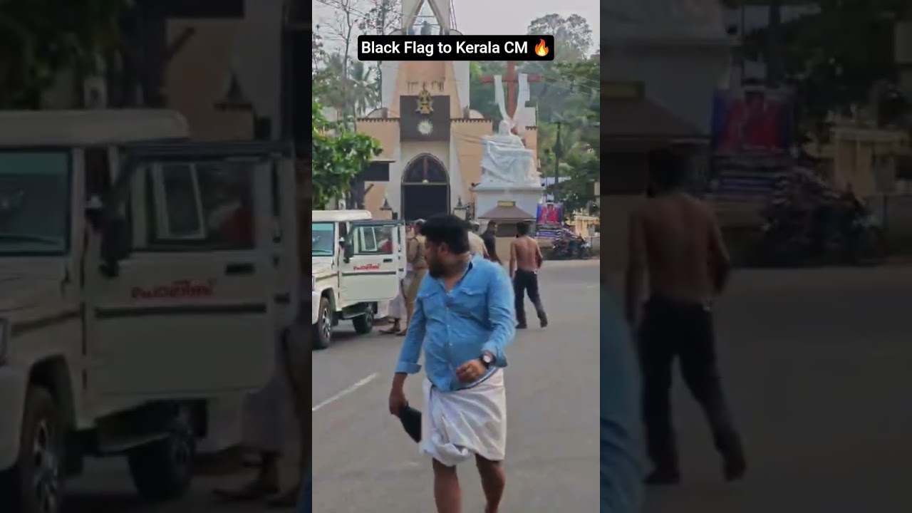 In Kottayam, Youth Congress workers showed black flags to Pinarayi Vijayan and V N Vasavan..