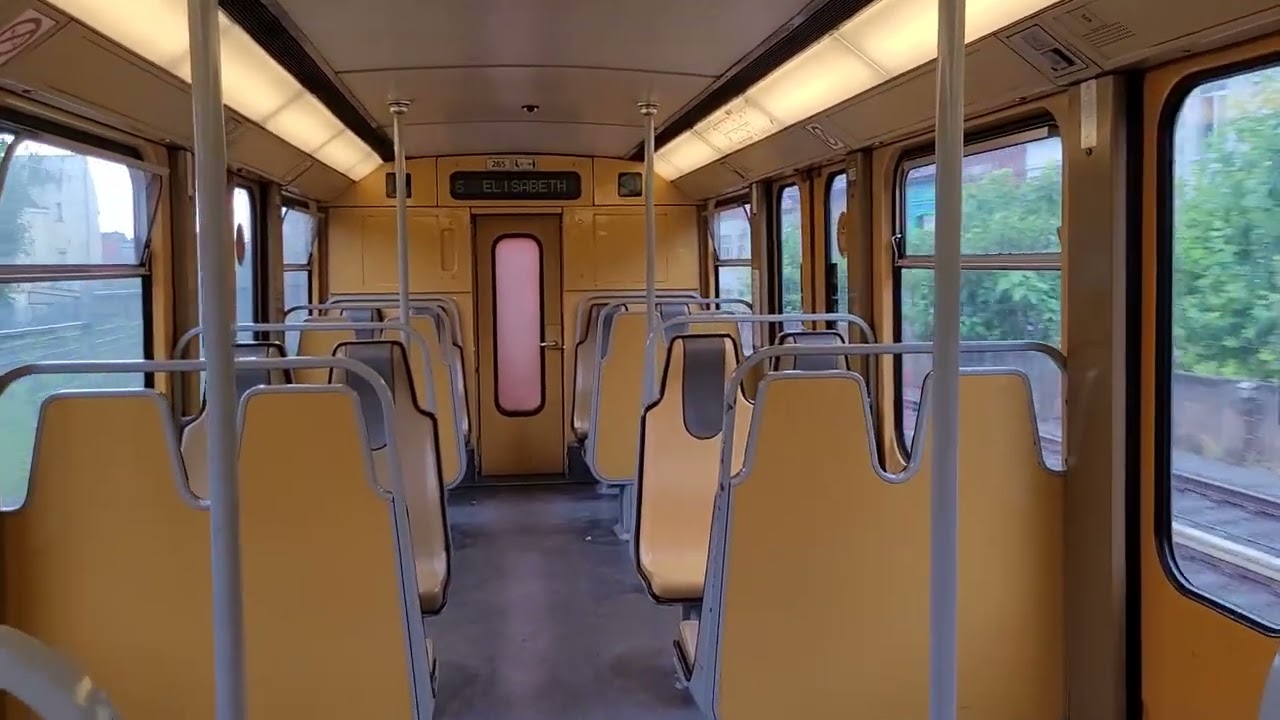 Métro de Bruxelles (Brusselse metro), route 6: inside BN M3 EMU nr. 265