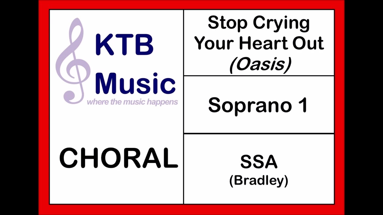 Stop Crying Your Heart Out (Oasis) SSA Choir [Soprano 1 Part Only]