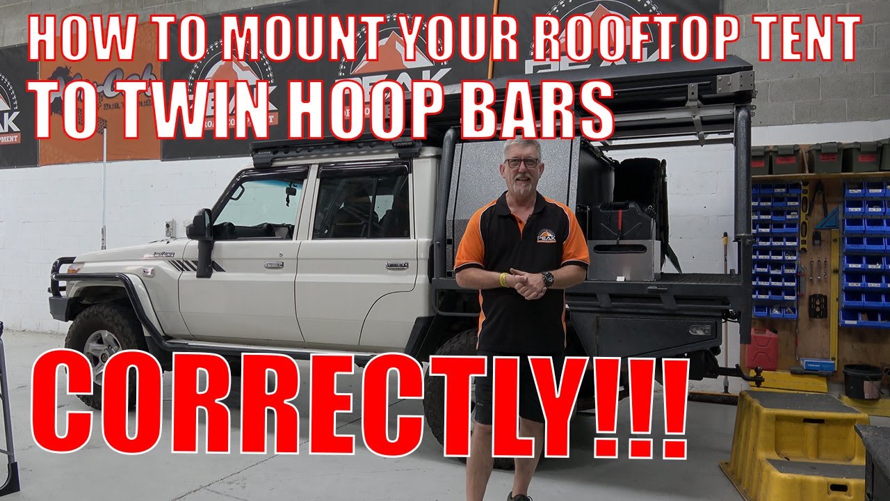 How to mount your rooftop tent to twin hoop bars CORRECTLY!