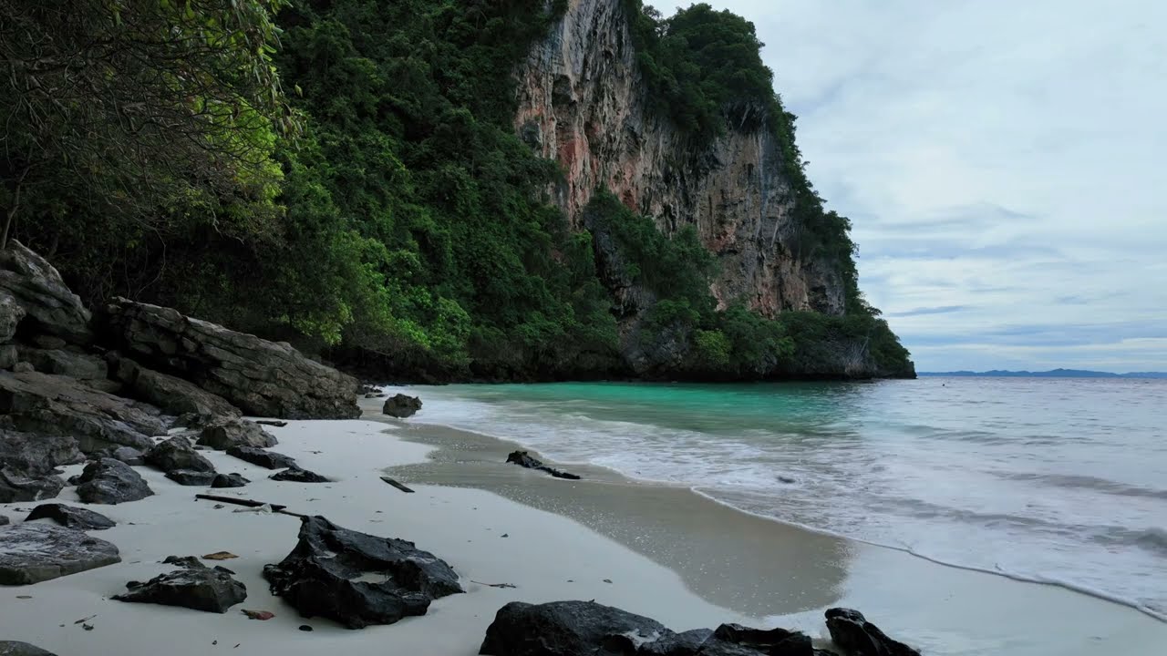 Koh Phi Phi Beach Nature Sounds | Monkey Beach, Thailand | Immersive Ocean  Ambience