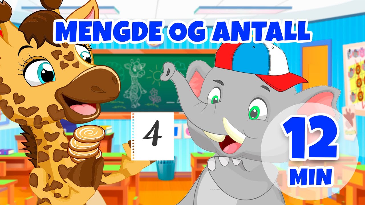 Mengde og antall - 12 min Giramille | Barnerim og barnesanger