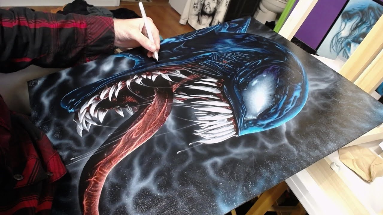 Airbrushing REAL TIME VENOM