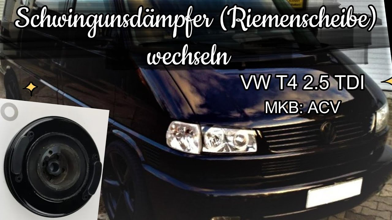 VW T4 Schwingungsdämpfer, (Riemenscheibe) wechseln,  ( VW T4 Vibration Damper, (Pulley) Change)