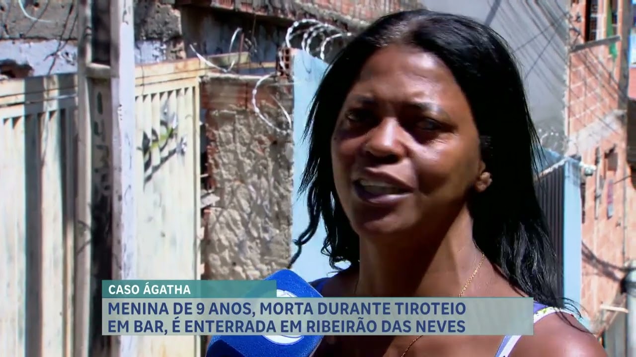 Corpo de criança de 9 anos morta a tiros em bar é enterrado em Ribeirão das Neves (MG)