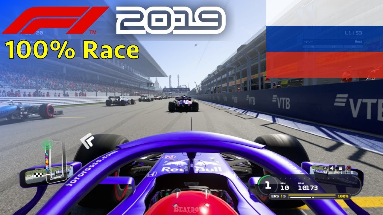 F1 2019 - 100% Race at Sochi Autodrom, Russia in Kvyat's Toro Rosso