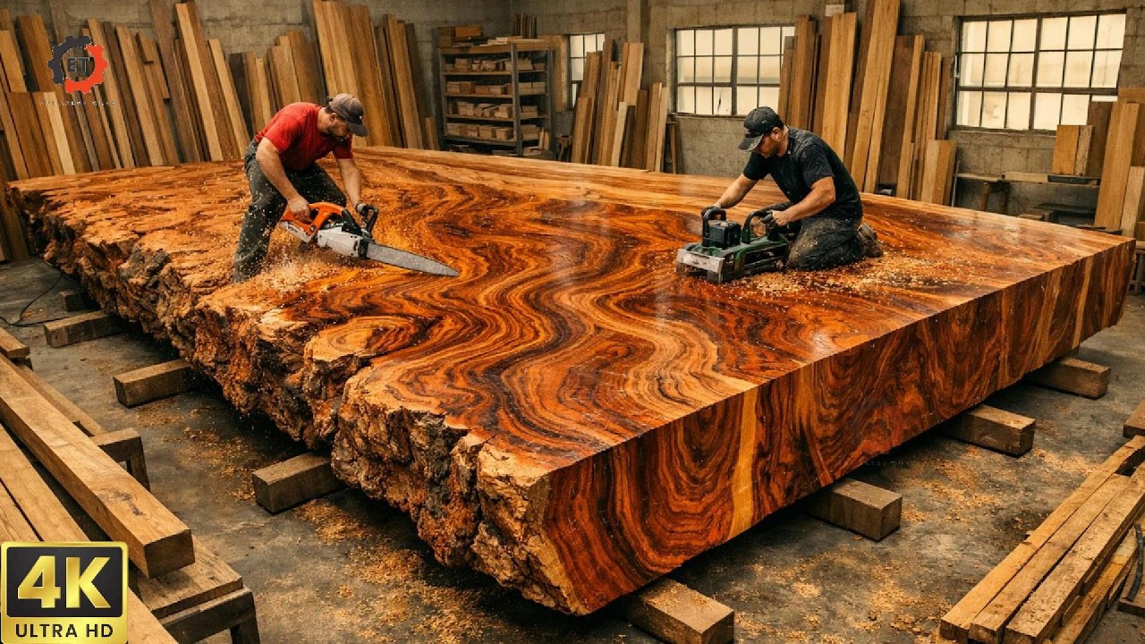 From Giant Logs to Unique Wood Tables  Inside the Sawmill