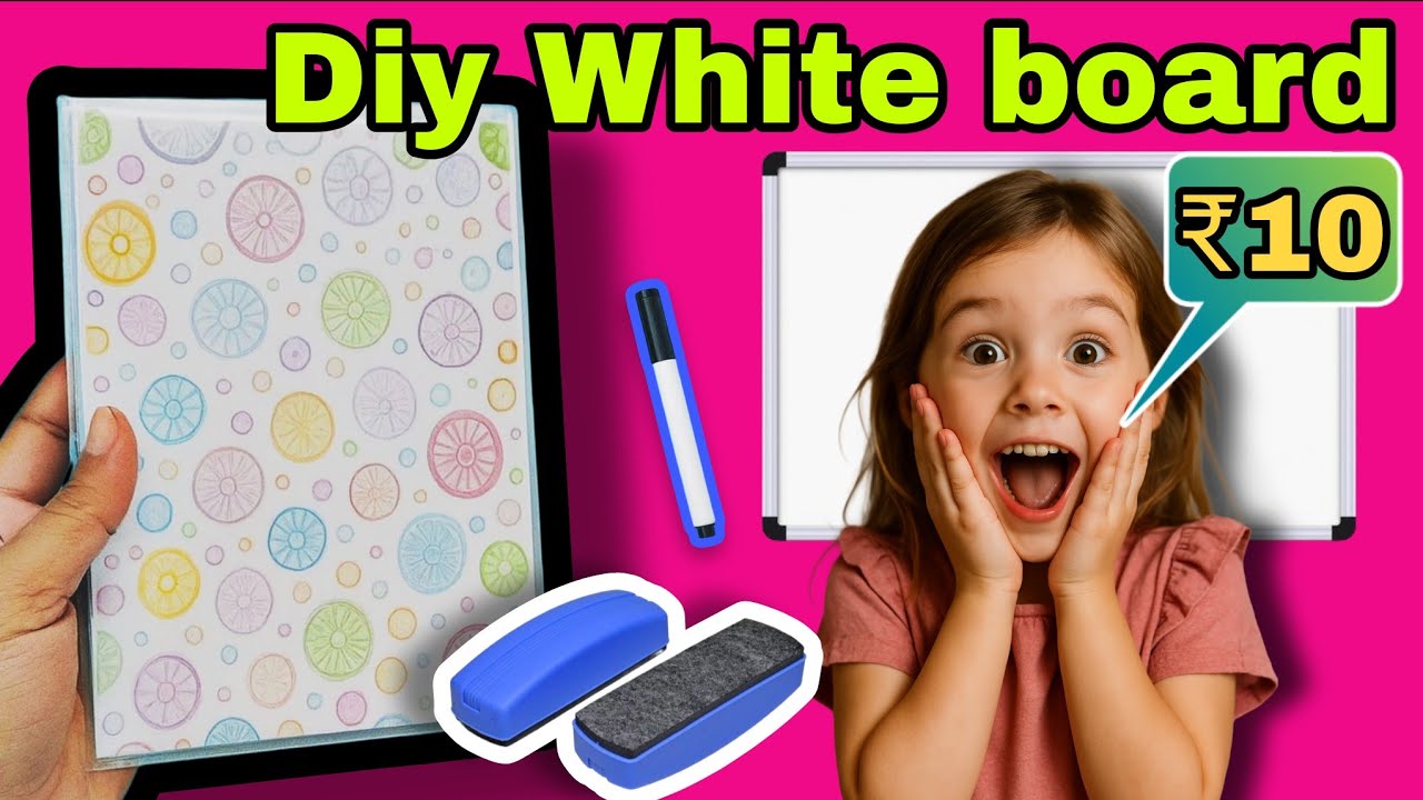 How to make Whiteboard at Home Using ₹10 | Easy DIY Trick! | 
