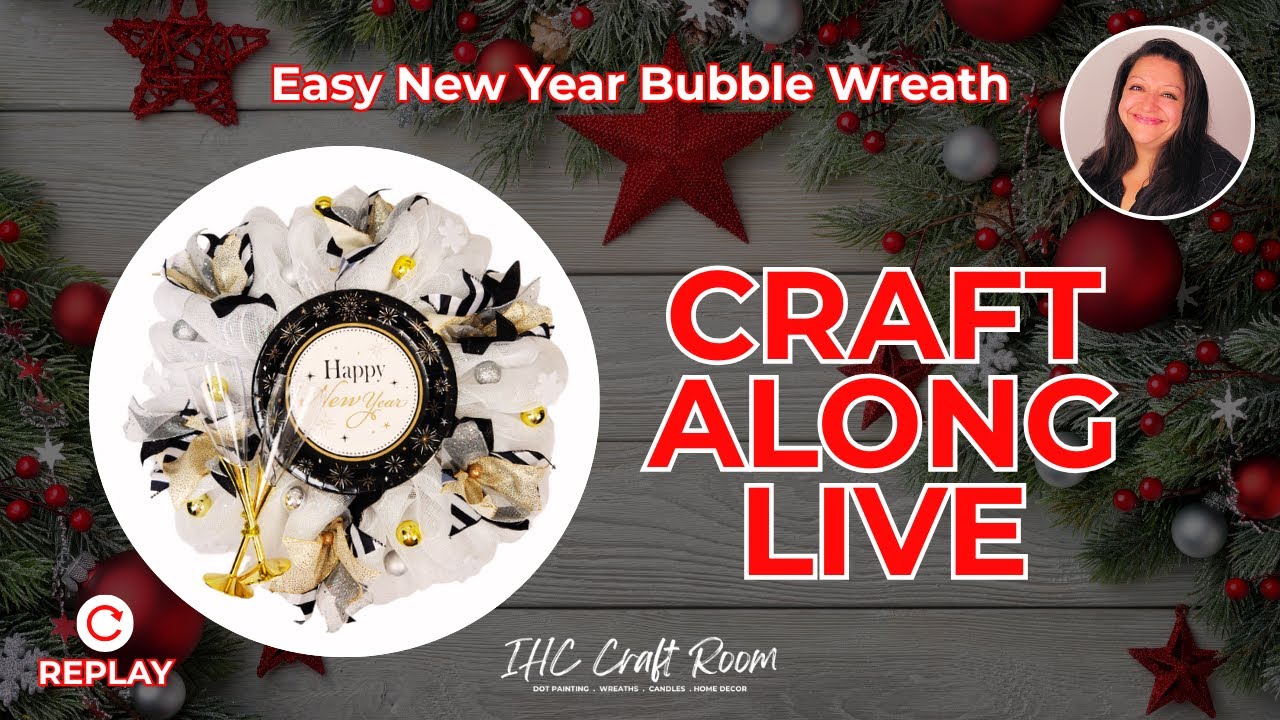 Dreamy New Year Bubble Wreath: Easy Mesh DIY