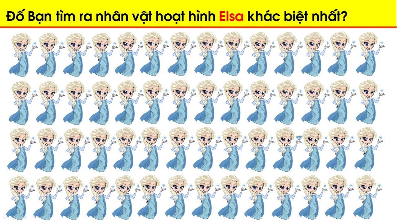 AI TINH MẮT HƠN | Trong 10 giây bạn hãy tìm ra công chúa elsa, chuột mickey, tom, jerry khác biết