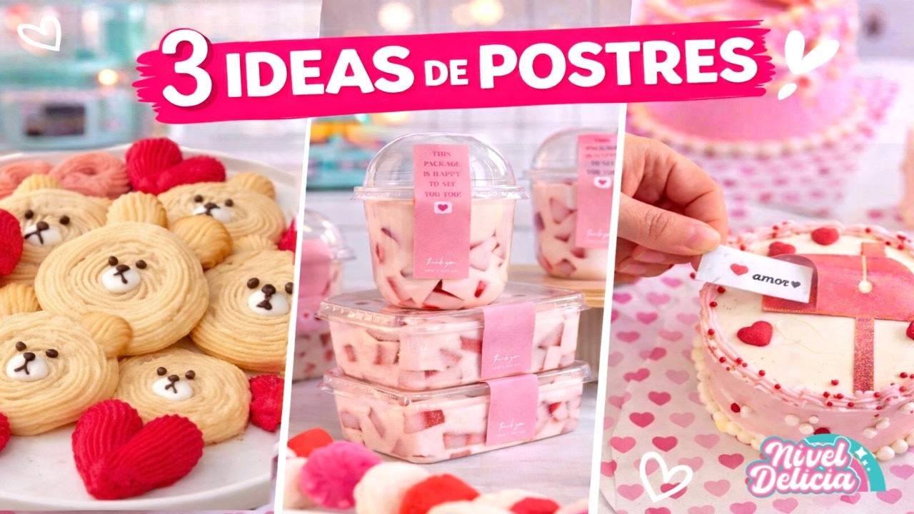 ✅ 3 IDEAS de POSTRES para San Valentín ❤️ Desde CASA comienza tu NEGOCIO de POSTRES para VENDER