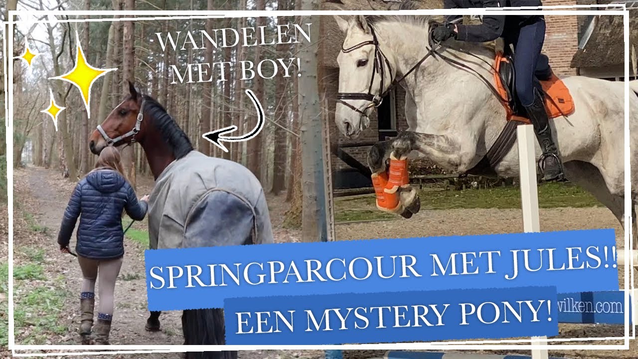 MYSTERY PONY op STAL?!+ PARCOUR SPRINGEN met JULES!! || Paardzoektbaas