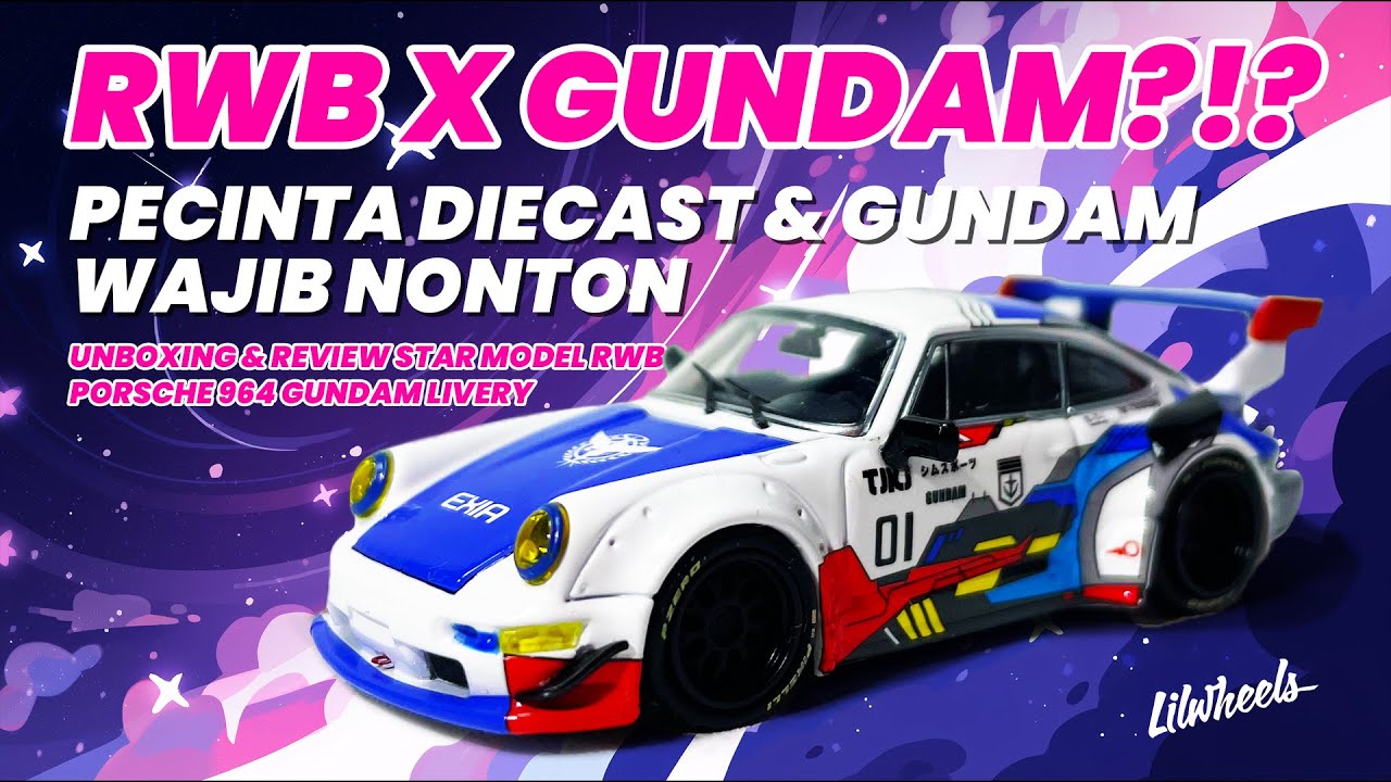 Pecinta Gundam Wajib Nonton! Kolaborasi Gila! Star Model Porsche 968 RWB X Gundam - Wajib Punya!