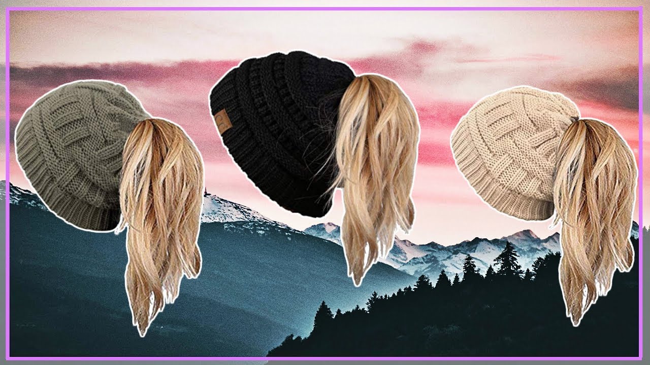 Horsetail Messy Bun Beanie