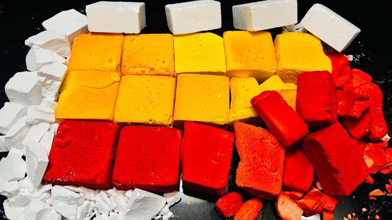 Fresh Dyed Gym Chalk ASMR Crush | Oddly Satisfying Chalk Crush Therapy
