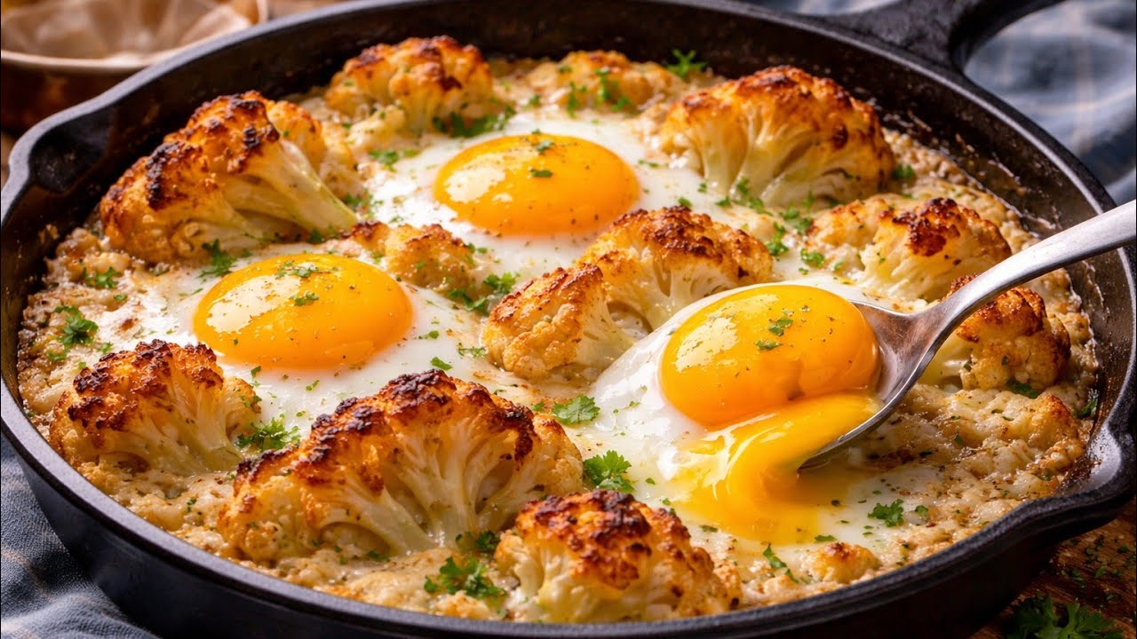 I have never eaten cauliflower so deliciously! 😍 With eggs from the pan