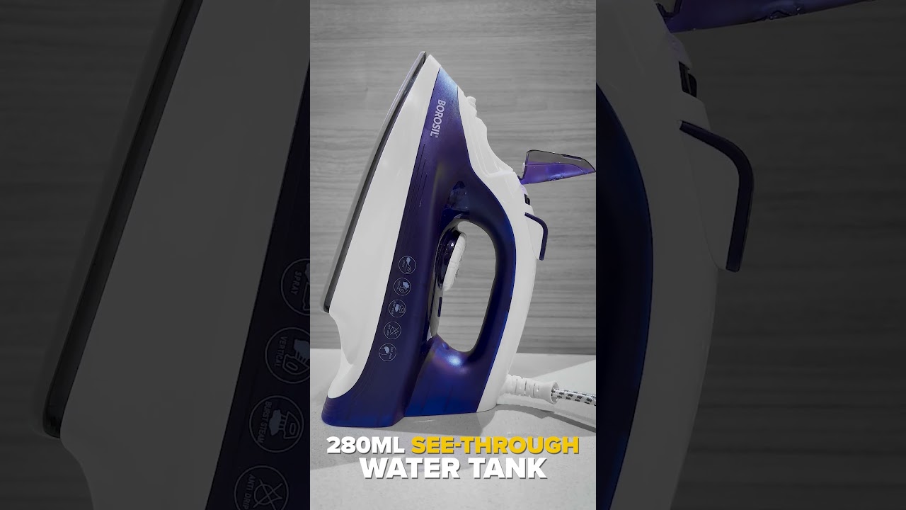 PurpleGlide Steam Iron | Effortless Ironing, Perfect Results | Borosil