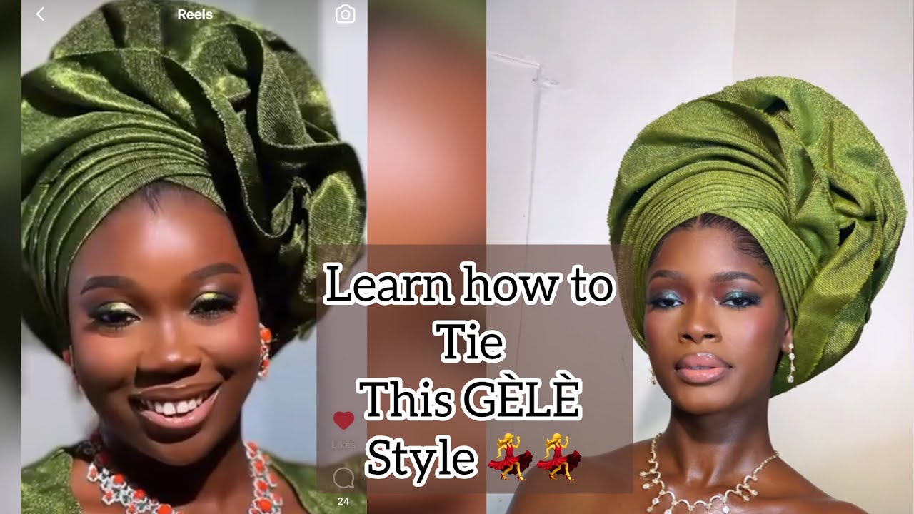 Tutorial  on Most trending stylish GÈLÈ style you should learn💃watch and thank me later 
