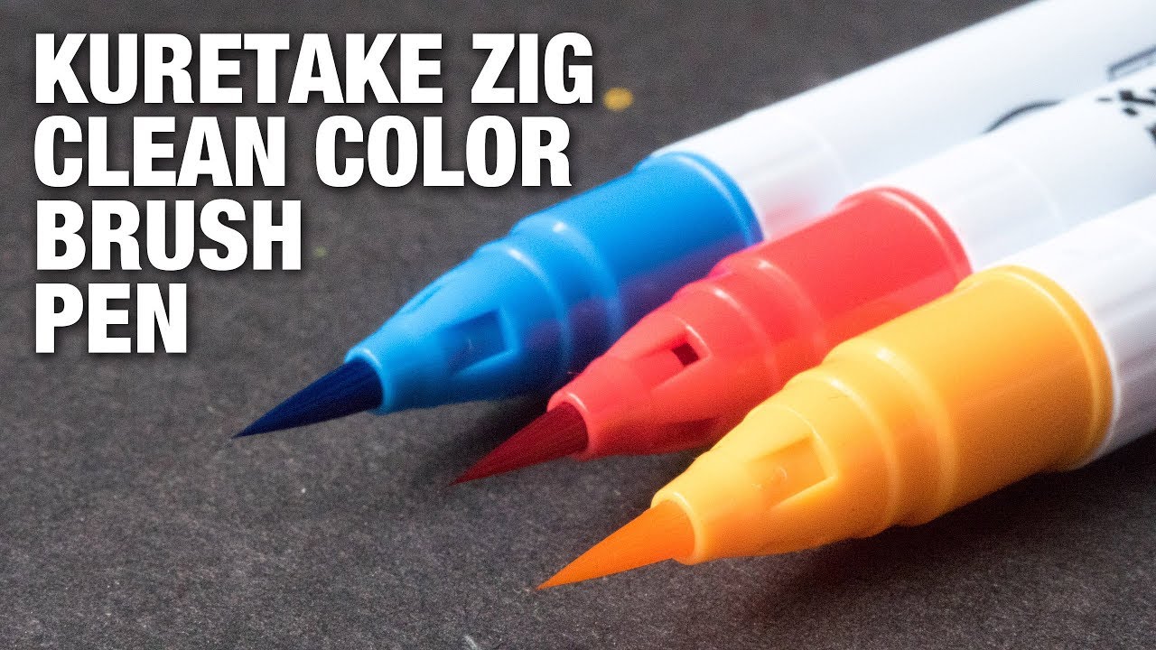 Обзор: ручка-кисть Kuretake Zig Clean Color