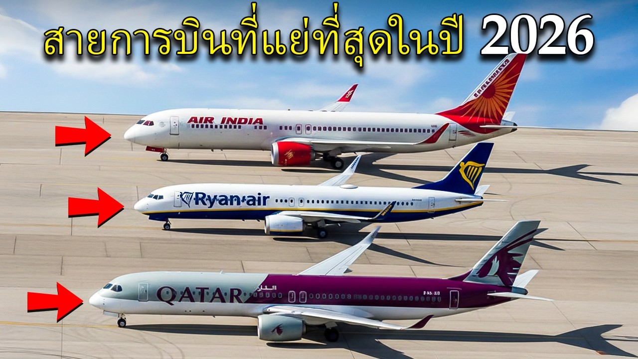 15 สายการบิน ที่มีชื่อเสียง แย่ที่สุด ในโลกปี 2026 (สิ่งที่คุณ ต้องรู้ ก่อนออกเดินทาง)