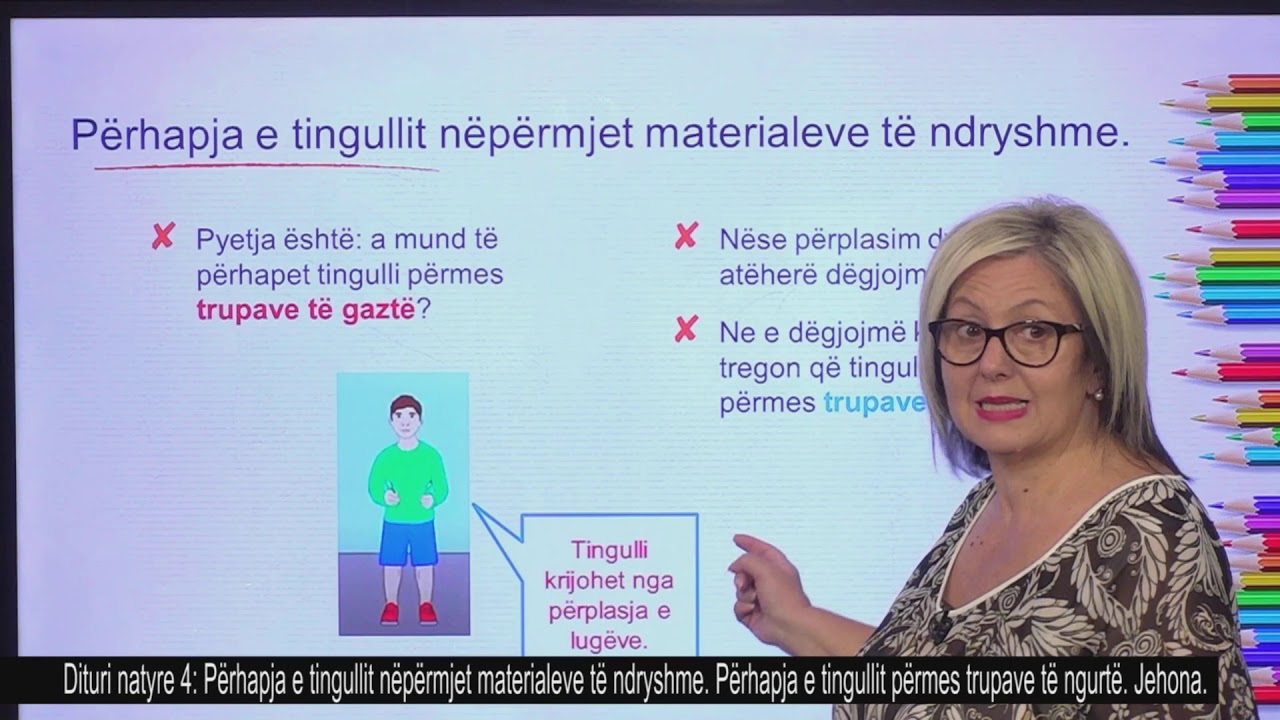 Dituri natyre 4 - Përhapja e tingullit nëpërmjet materialeve të ndryshme. Jehona.