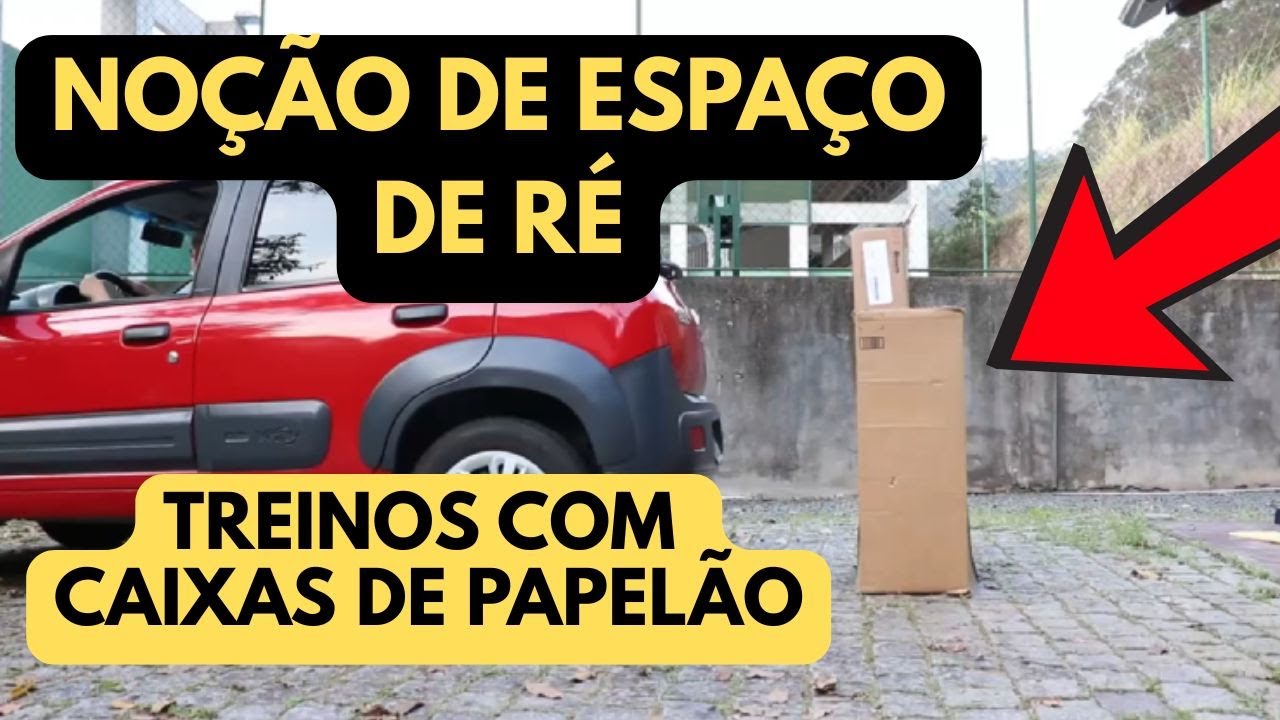 Noção de espaço de RÉ (treinos com caixa de papelão)