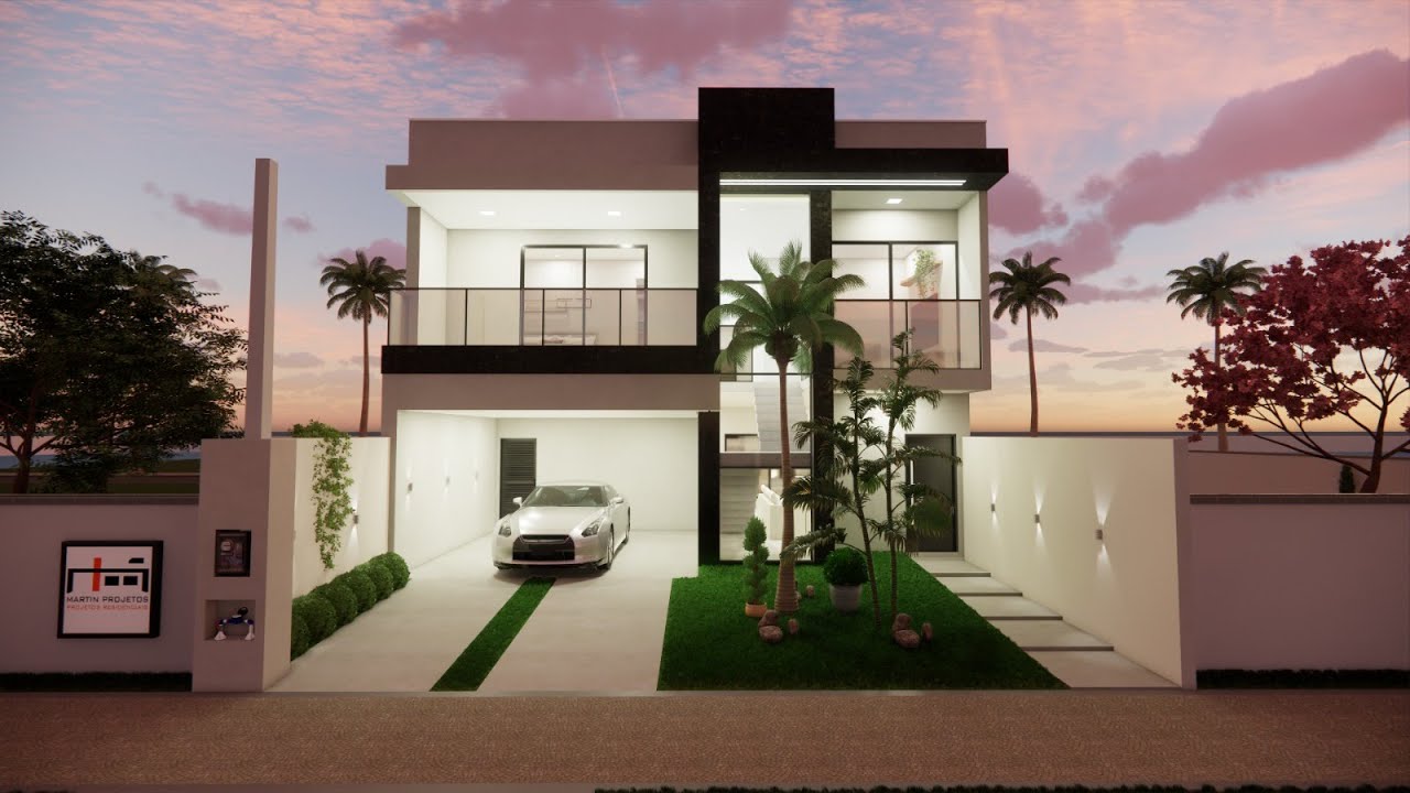 Projeto de Sobrado com 3 quartos em terreno 10x30 - 267m2