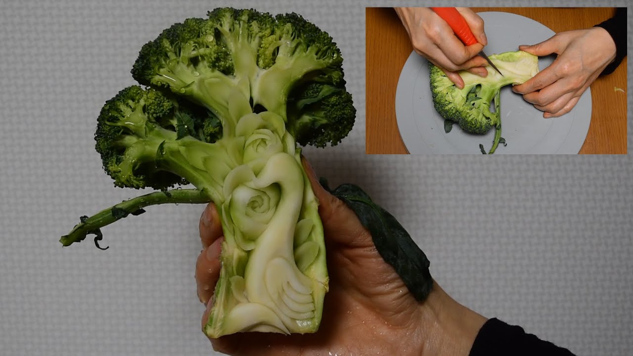 How to make a 'Swan' Broccoli Carving / FCL Team