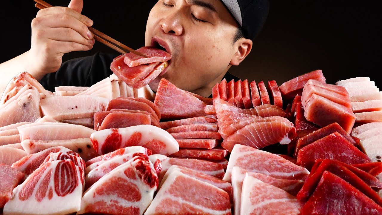 기름기 터지는 참치회 다양한부위 먹방~!! Tuna sashimi