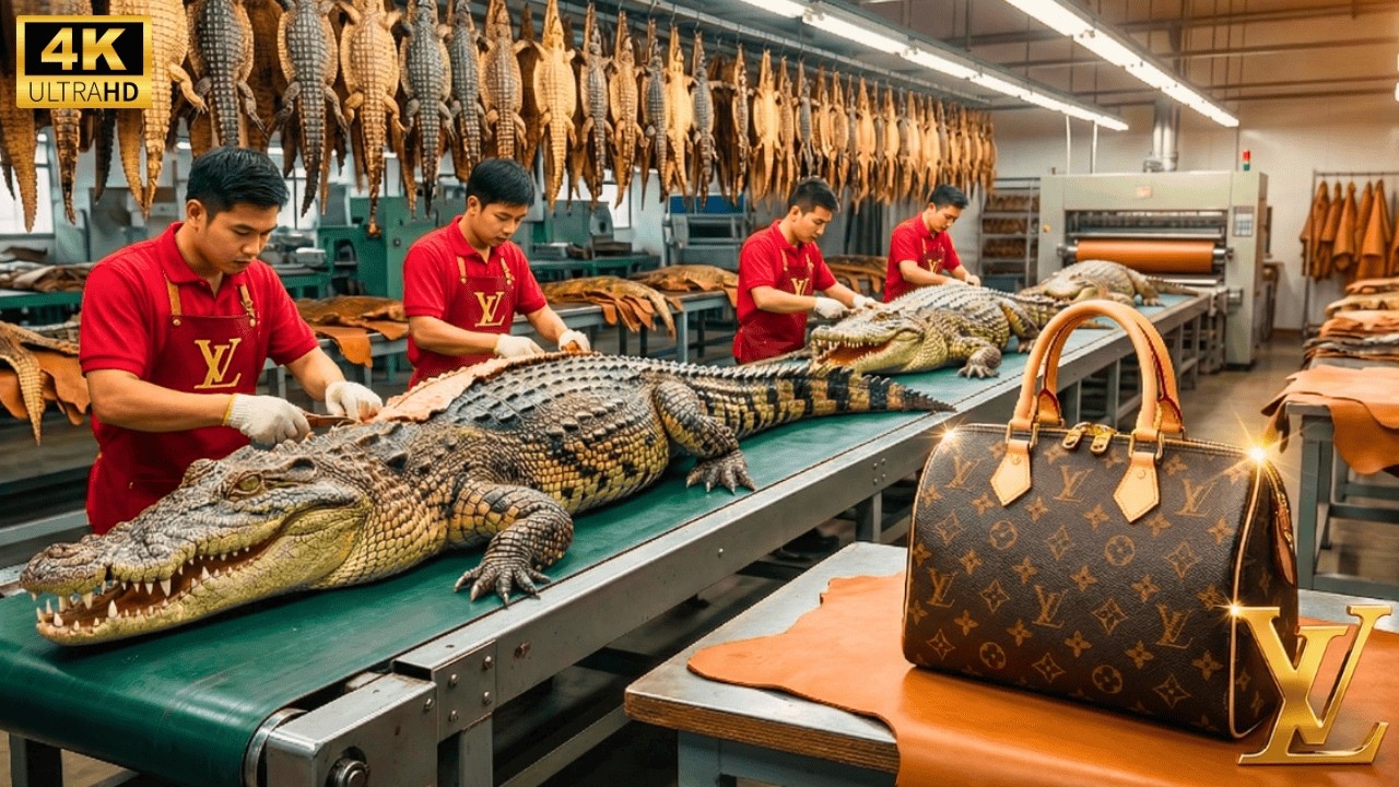 Inside the Luxury Crocodile Leather Factory: How a $75,000 Handbag is Made (Full Process)