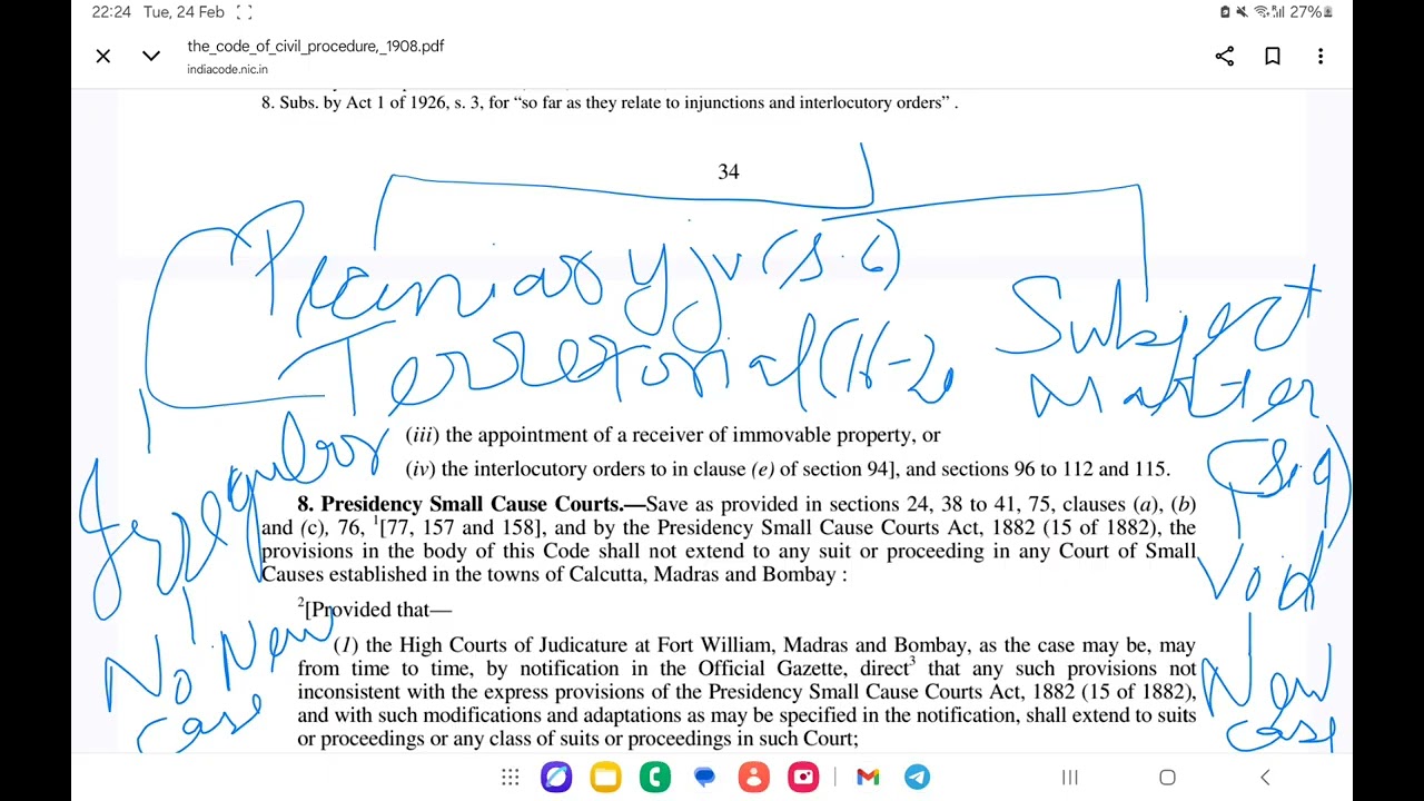 Code of Civil Procedure, subordination and jurisdiction of courts section 3- 20