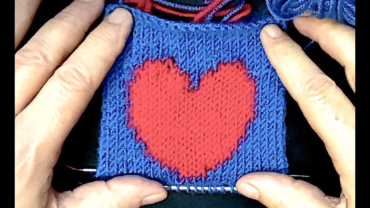 Intarsia-in-the-round Heart Motif