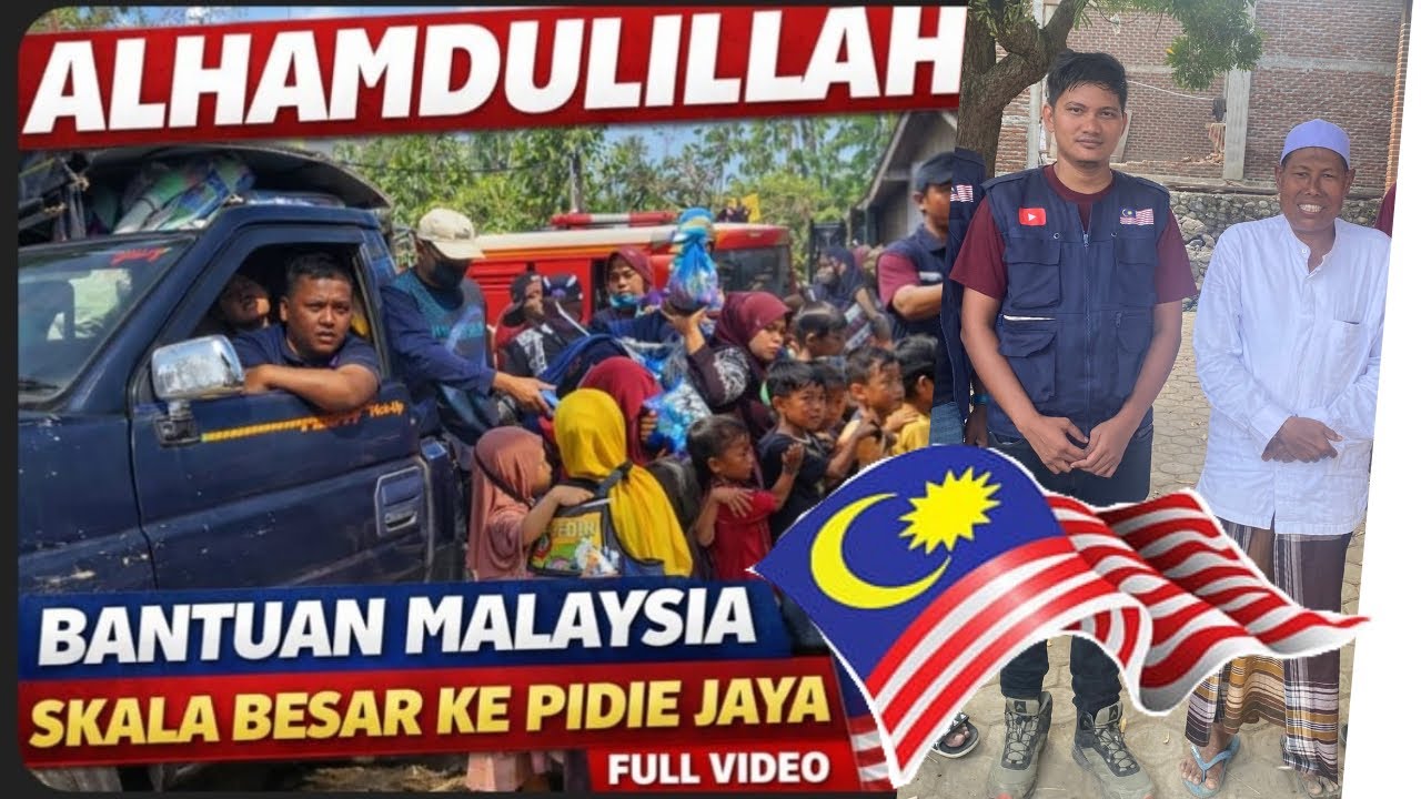 Malaysia Luar Biasa!! 2 Ton Bantuan Skala Besar Di Hantar Langsung Oleh Orang Malaysia Untuk Aceh