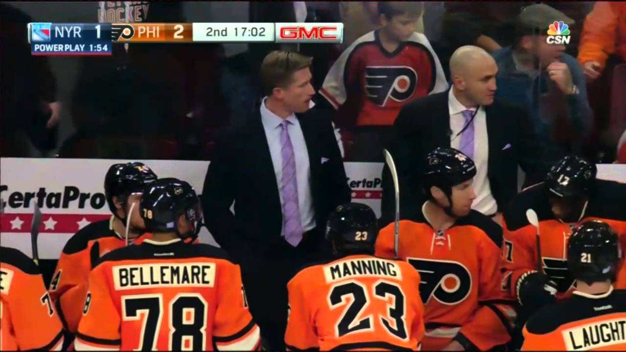 Michael Raffl Abruptly Leaves to The Locker Room (10/24/15)