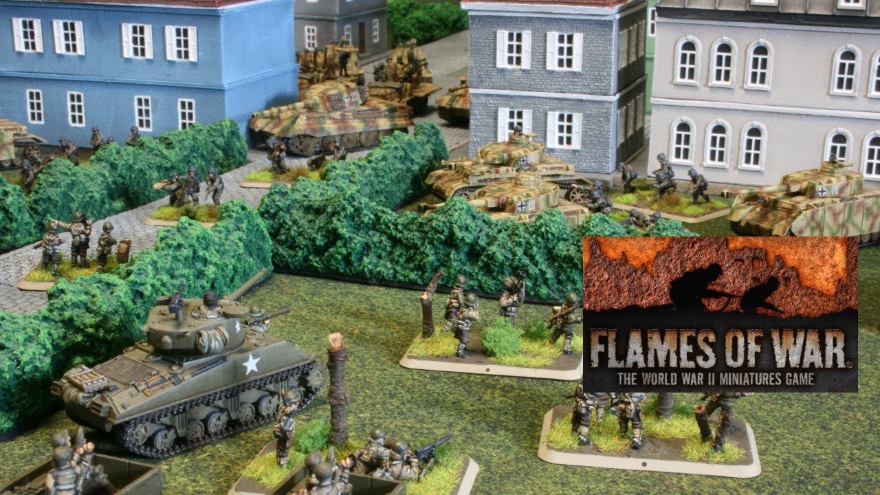Flames of War Battle Report - US Veteran Shermans vs King Tigers and Panzer Grenadiers