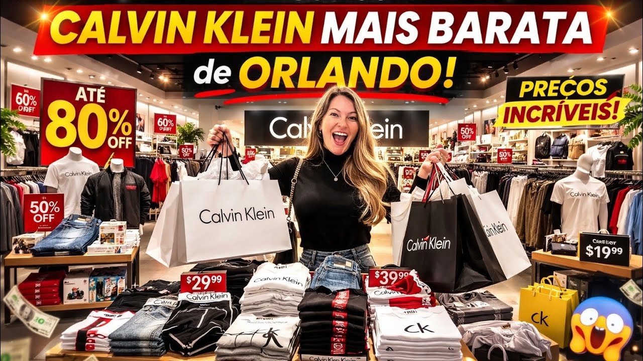 ESTÁ é a LOJA da CALVIN KLEIN MAIS BARATA de ORLANDO! Até 80% de DESCONTO! 😱