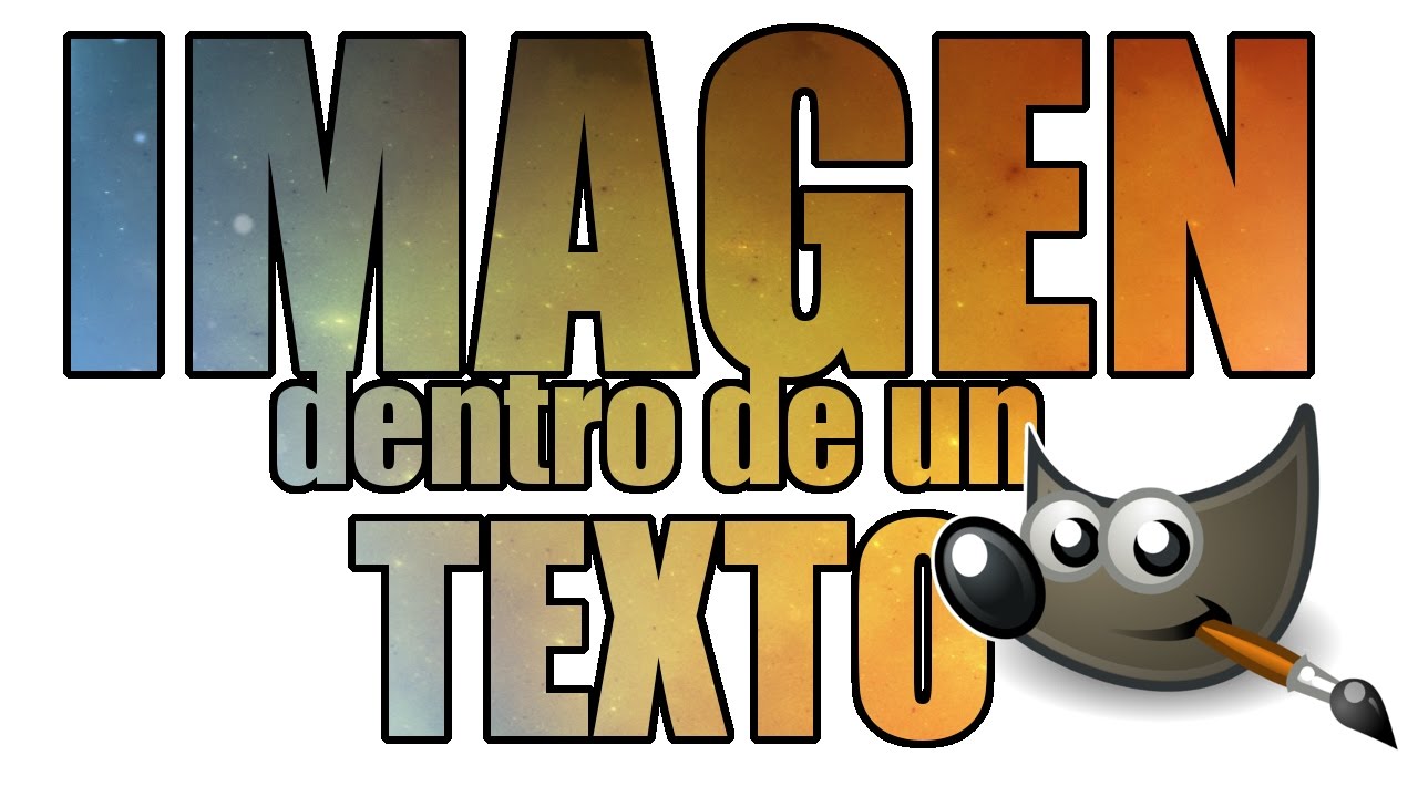 Imagen dentro de un texto | GIMP