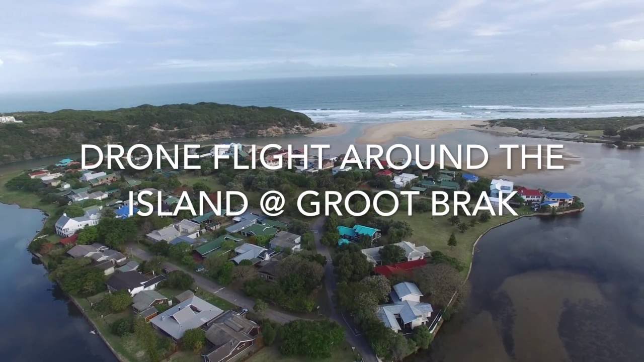 Drone Flight Around The Island at Groot Brak River