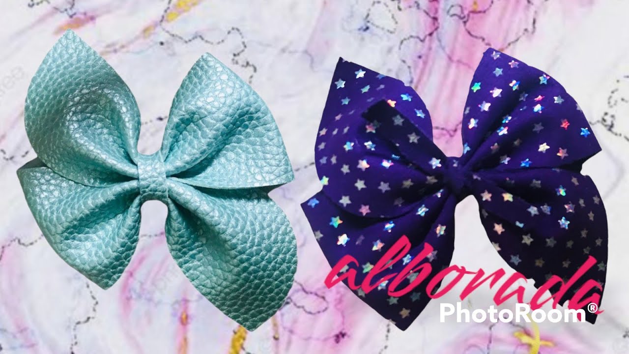 Moño de vinil, mod Atenea🎀 Yo 🙋te enseño hacer tu propio molde/moños escolares súper fáciles