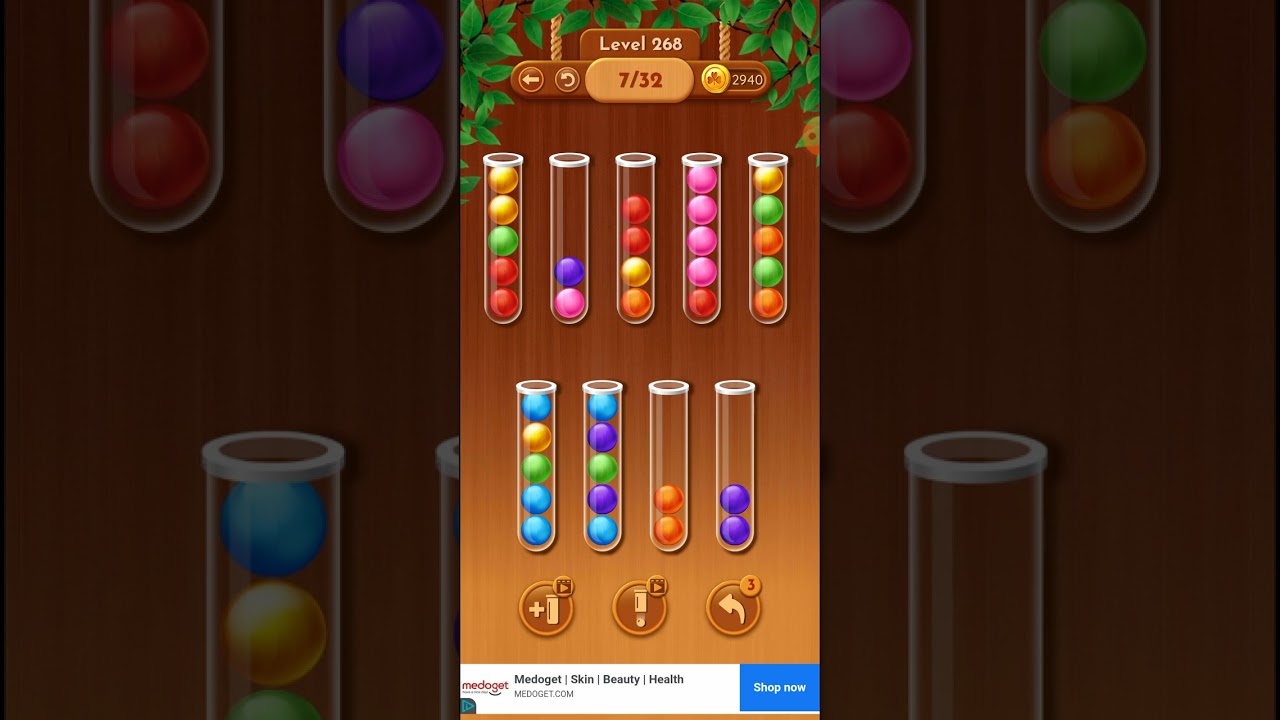 266 to 270 Level woody sort ball sort puzzle game 2023