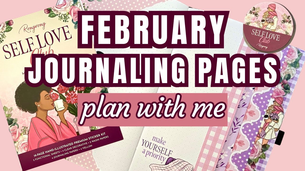 LOTS OF WATERFALL TABS | February Journaling Pages | Plan With Me | Rongrong DeVoe | Archer & Olive