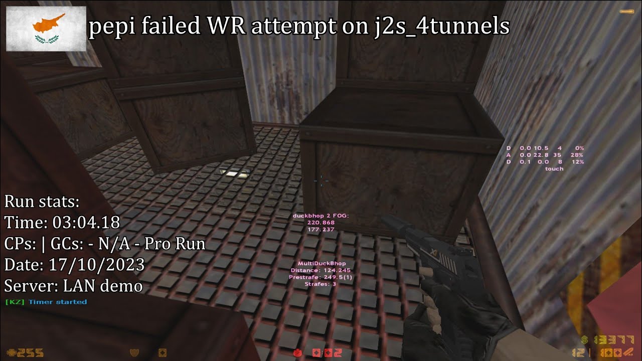 pepi's humiliating fail at WR run on j2s_4tunnels lol