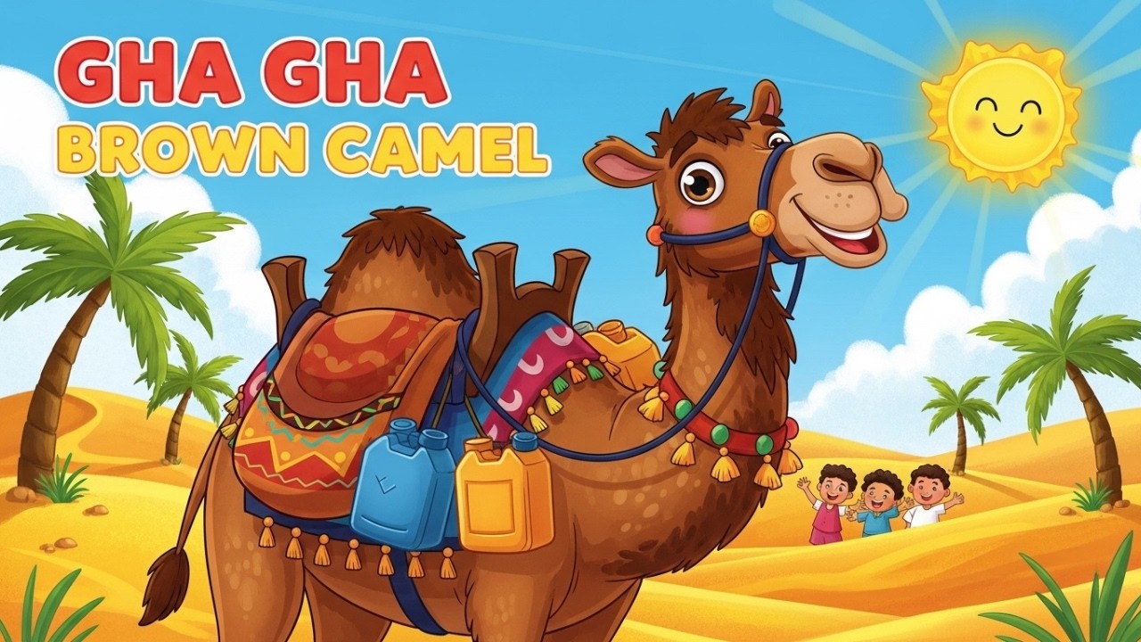 Brown Camel Nursery Rhyme | Kids Songs About Desert Animals | Gha Gha Brown Camel