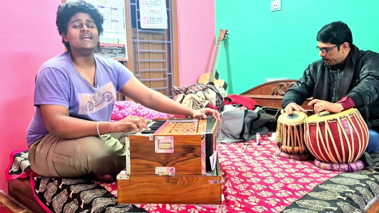 Baje go bina #|bengali modern song |Covered by Somnath Chakrabarty |tabla Sandip dutta #manna dey 