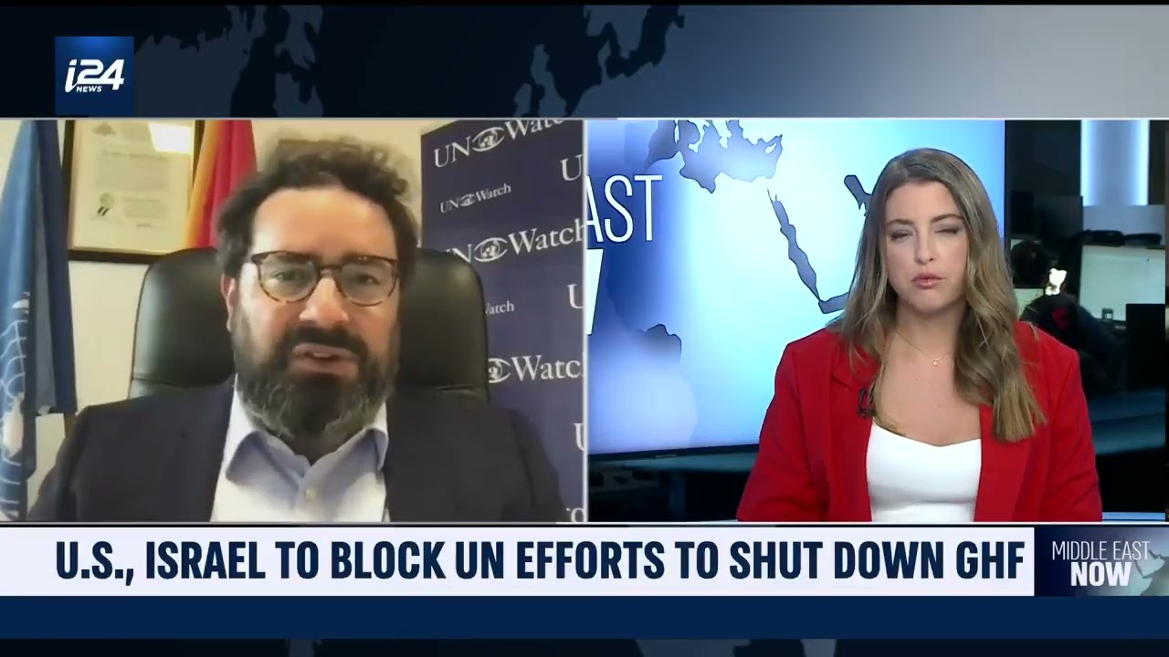 Hillel Neuer on i24 News: UN Taking Mafia-Type Approach to Gaza Aid