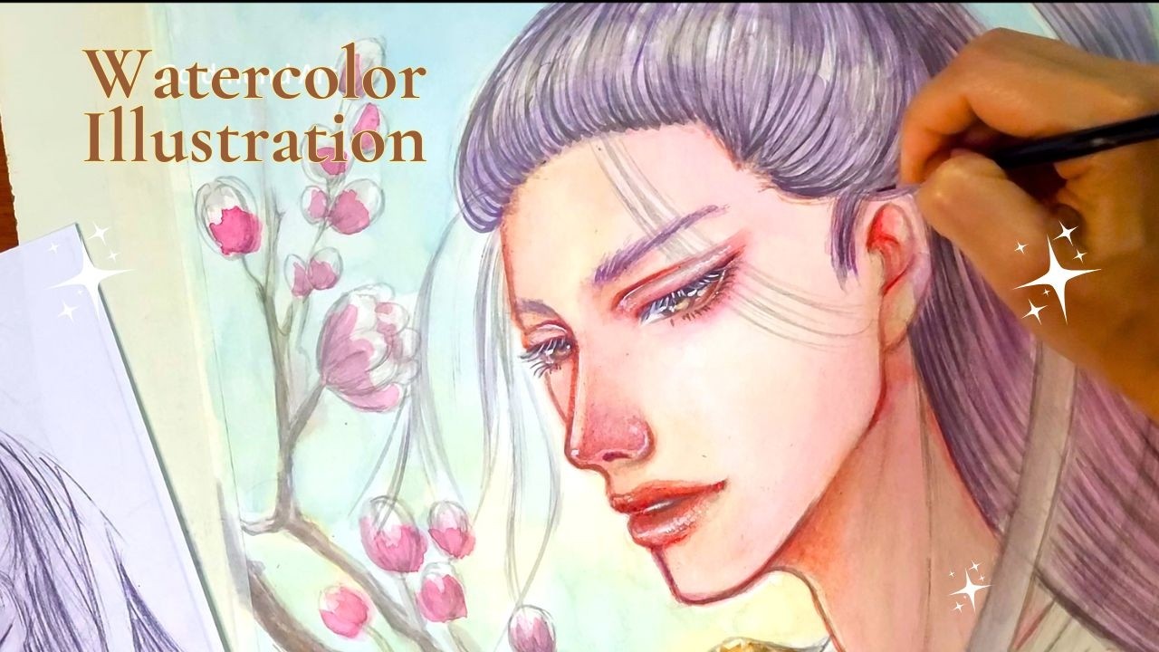 🎨 Ilustração em Aquarela & Conversa | 楚晚宁✨Coloring | Parte 02