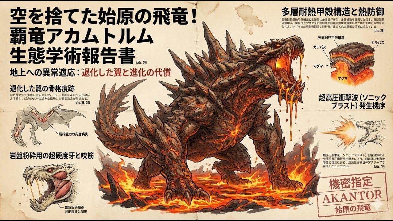 空を捨てたアカムトルム。始原の飛竜から始まる“禁断の進化”【モンスター生態図鑑】