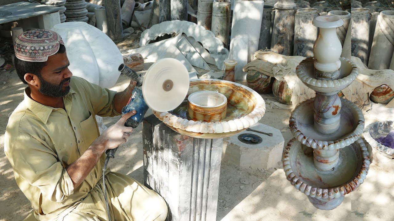 Amazing Marble Handicraft Manufacturers make Step by Step Unbelievable big fontaine