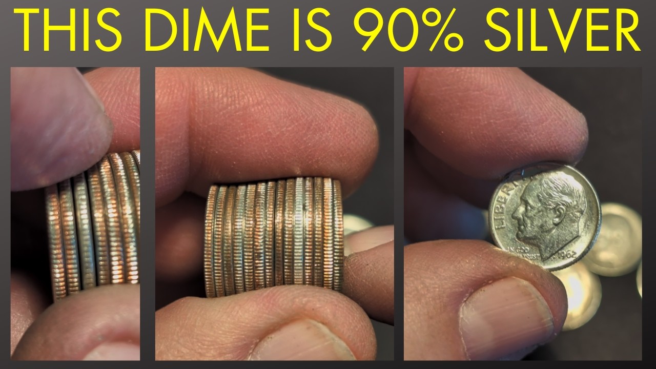 Эта десятицентовая монета на 90% состоит из серебра.