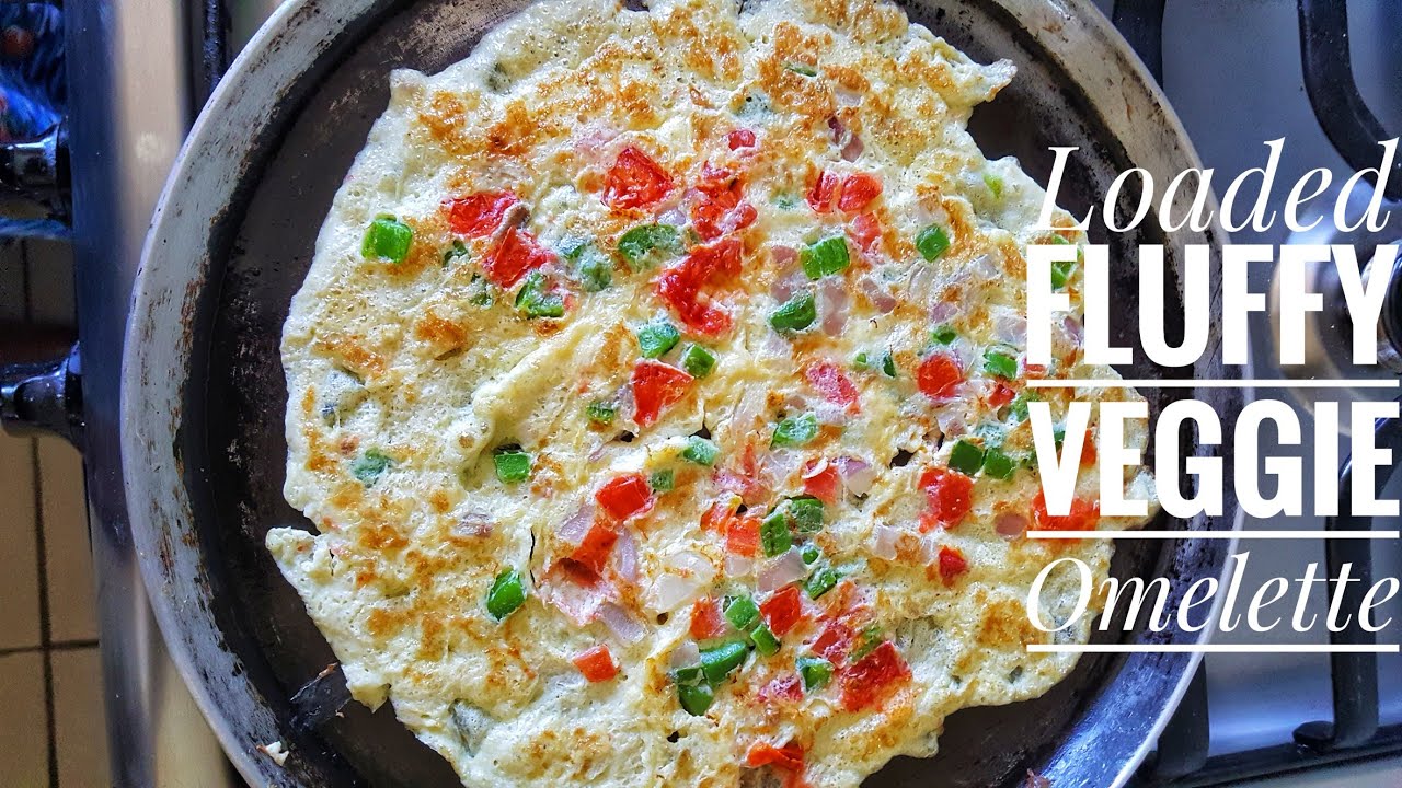 How to Cook Fluffy Veggie Omelette Recipe for Breakfast